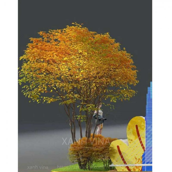 Cây xanh giả 3,5m_ hàng thiết kế riêng cho công ty TM Đông Nam